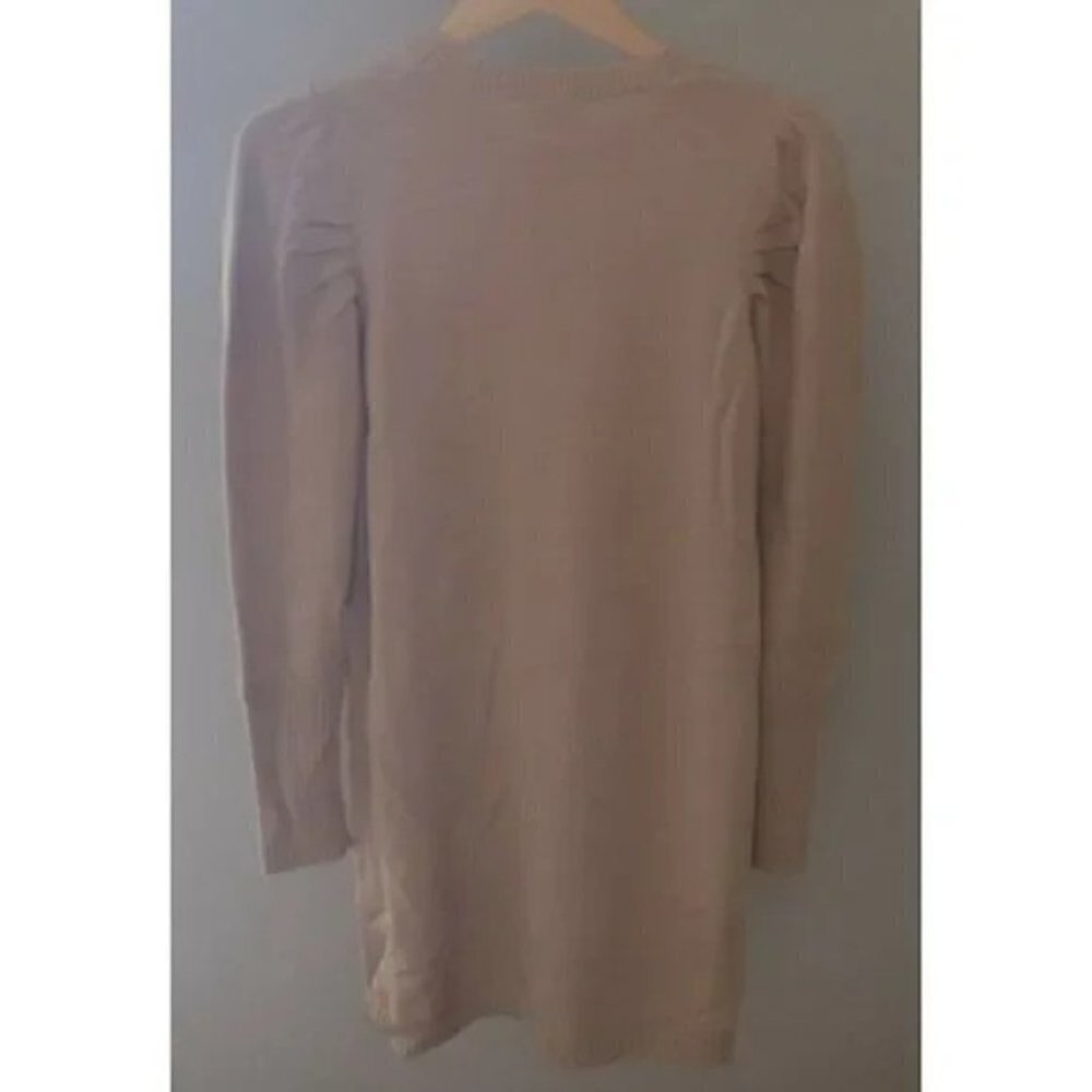 New Wayf X Influencer San Francisco Puff Sleeve Sweater Dress Medium Camel - Picture 8 of 10